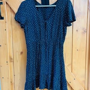 Billabong Dark Blue Dress with White Dots